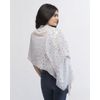 Basic Sense Small Dragonfly Silver Foil Print Scarf, Light Grey