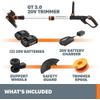WG163 WORX GT 3.0 20V PowerShare 12" Cordless String Trimmer & Edger