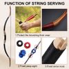 NBEADS 220M Archery Bow String Serving Thread, 0.4mm Plastic Bowstring Serving Thread String Serving Thread for Compound Recurve Bow Tying Peep Sight Nock Point, Red
