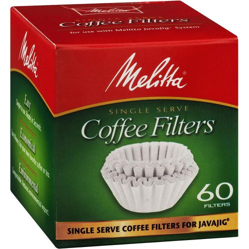 Melitta 63229 Single Serve Coffee Filters For JavaJigTM 60 Count (Pack of 4)