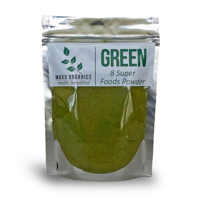 MAXX Organics GREEN SUPERFOOD POWDER 30 Day Supp Compare Organifi, Amazing Grass