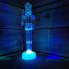 UK Christmas World 30cm Battery Powered LED Colour Changing Acrylic Nutcracker