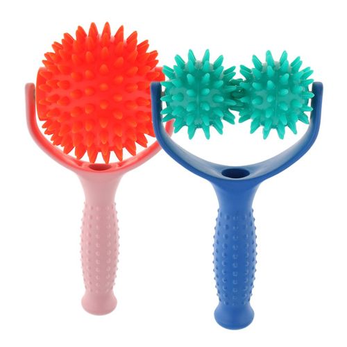 MagiDeal 2x Handheld Acupuncture Body Relaxation Spiky Massage Rolling Ball Massager