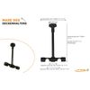 iso-design Ceiling Support 2-Track Black for 20 mm Metal Curtain Rods, Ceiling Mount, Ceiling Mounting