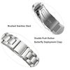 Berfine 24mm Quick Release Watch Strap,Premium Solid Stainless Steel Watch Band Replacement,Silver