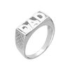 Sterling Silver Dad Ring Size T