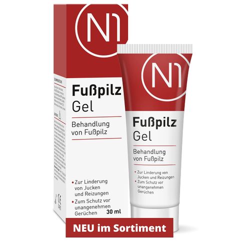 N1 Athlete's Foot Gel 30 ml – Medical Device – Relieves Itching & Protects Against Unpleasant Odours – Athlete's Foot Cream for Athlete's Foot Treatment with Active Ingredient Natilact – Strong Agent