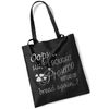 Oops Prosecco Tote Bag (Black + Silver)