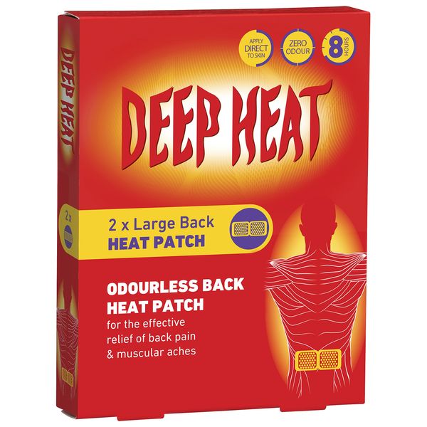 Deep Heat Well Large Patch for Back Pain Pads 2 Pack ( 3 PACK DEAL)