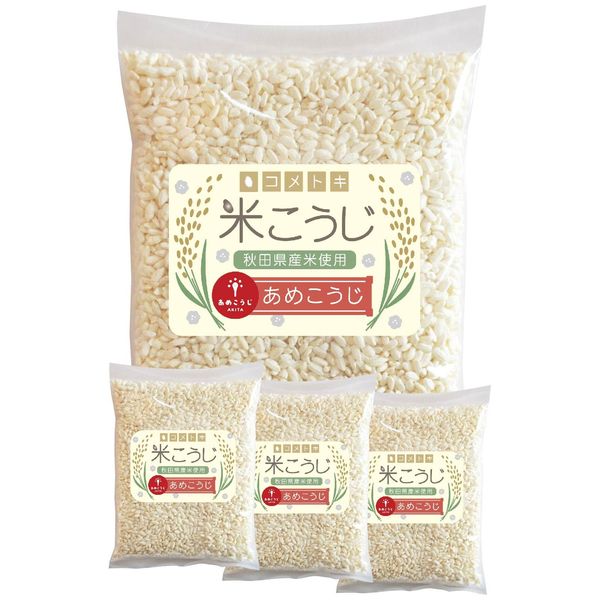 Kometoki Rice Koji Rice Koji 28.2 oz (800 g) (4 Bags x 200 g) Amekoji, No Weighing Required, Small Portions, Recipe Included, Domestic Rice, Rice Koji, Komekoji