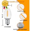 6 Pack C7 Clear Led Replacement Christmas Light Bulb C7 E12 Base 120V Waterproof