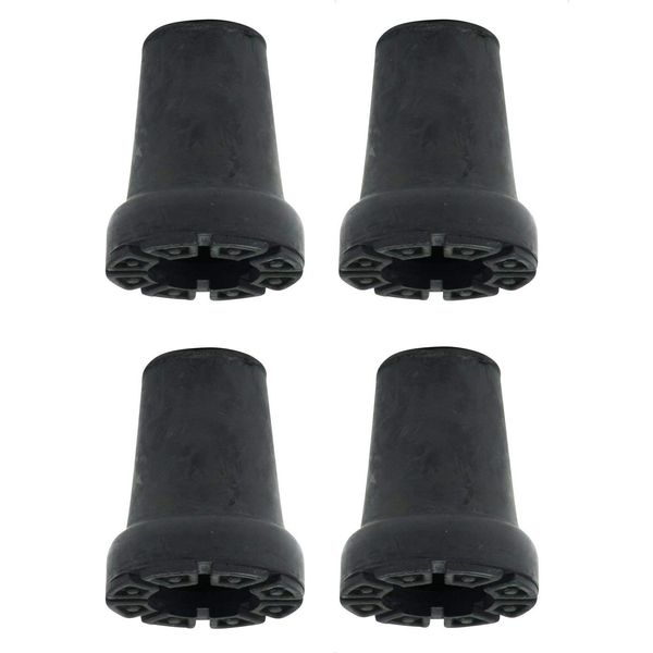 Pack of Four Shock Absorbing 22mm Rubber Ferrules for Crutches, Walking Sticks by Lifeswonderful®