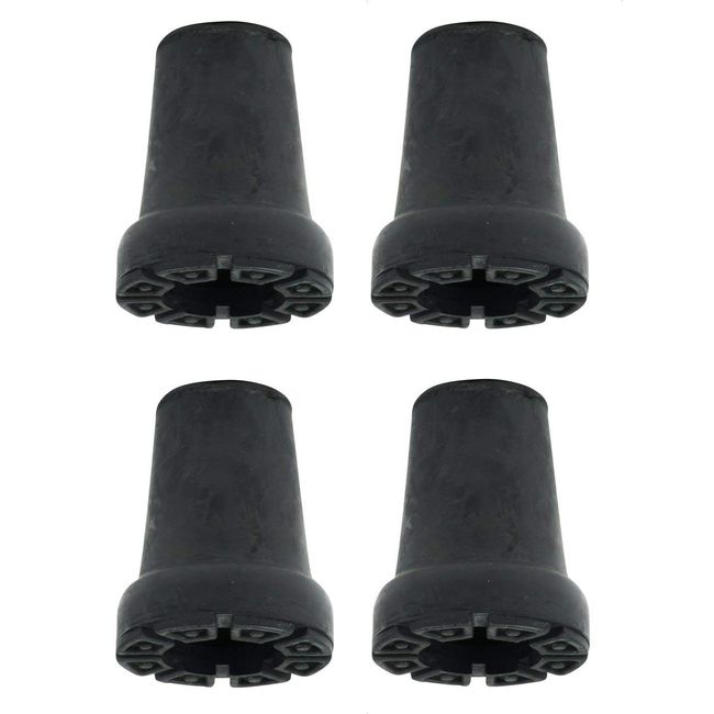 Pack of Four Shock Absorbing 22mm Rubber Ferrules for Crutches, Walking Sticks by Lifeswonderful®