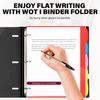 WOT I Telescoping Project Organizer, Refillable 3 Ring Binder 13 Pocket Folder,Black