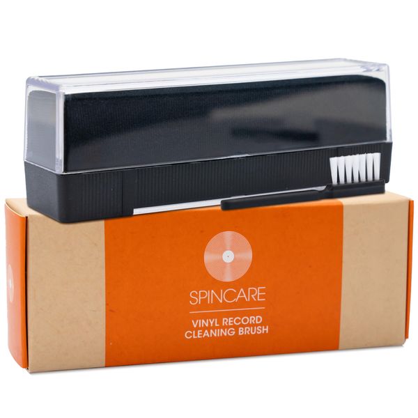 Vinyl Record Cleaning Brush by SPINCARE | Anti Static Velvet LP Cleaner | Remove Dust Dirt & Debris from Your Favourite LPs