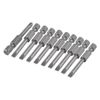 sourcing map 10 Pcs 50mm Length Magnetic 4mm Width Slotted Tip Screwdriver Bits