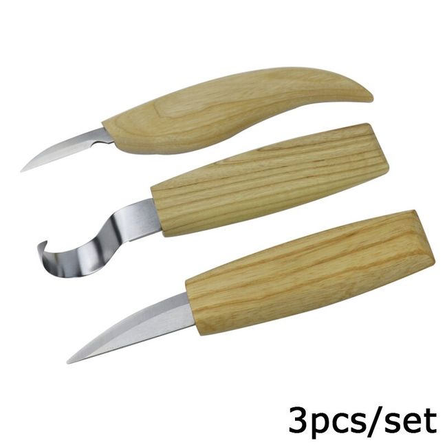 3pcs Woodworking Wood Carving Kit Set Diy Wood Carving Knife