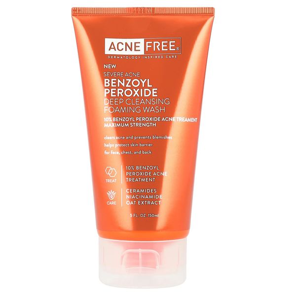 Severe Acne, Deep Cleansing Foaming Wash, Maximum Strength, 5 fl oz (150 ml)