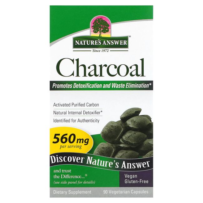 Charcoal, 560 mg, 90 Vegetarian Capsules (280 mg per Capsule)