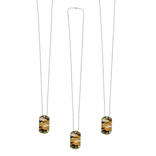 Fun Express Camouflage Dog Tag Necklaces(12)