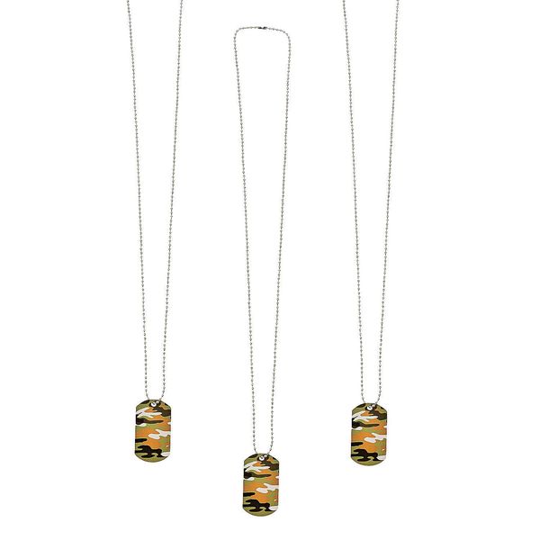 Fun Express Camouflage Dog Tag Necklaces(12)