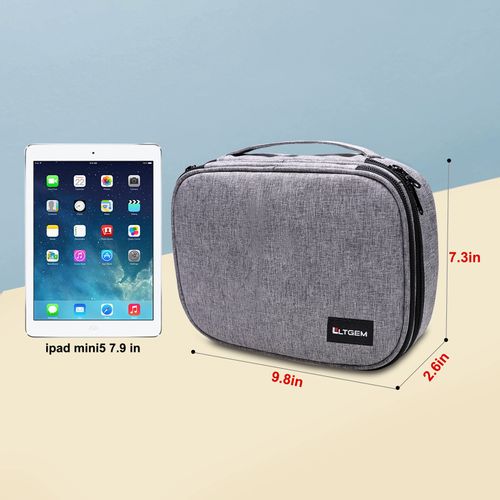 LTGEM Electronic Organizer Small Travel Cable Organizer Bag for Electronic Accessories, Cables, Hard Drives, USB, SD Card, Charger, Phone, Power Bank, Earphone