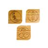 Wachsmann | Bamboo Powder Containers | Empty with Mirror & Metal Insert for Removal | DIY Cosmetics | Theatre Makeup, Blush, Eyeshadow | Pack of 3
