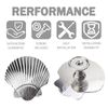 SGYUNQ Seashell Cabinet Knobs, Silver Coastal Drawer Knobs for Dresser Drawers, Cabinet Knobs for Wardrobe Cupboard Kitchen Pulls Handles Home Decorative Knob,4 PCS
