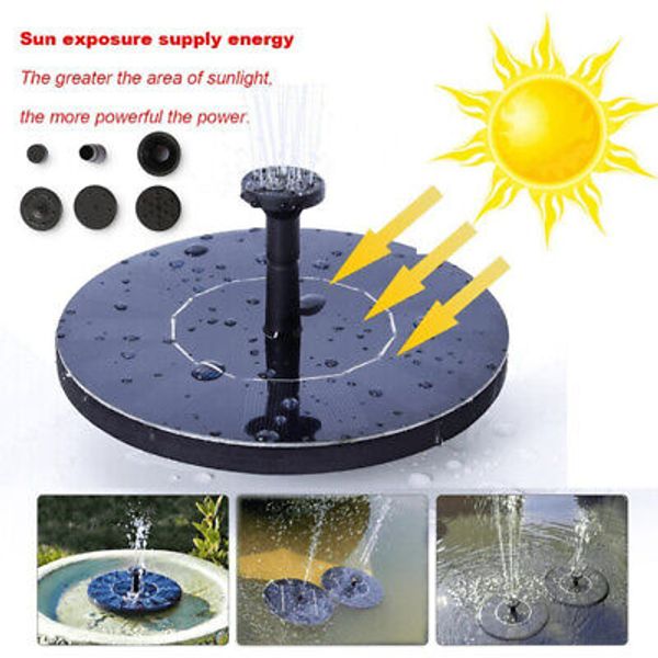 1.4 W Solar Power Bird Bath Fountain Pump Upgrade Solar Fountain with 6 Nozzle