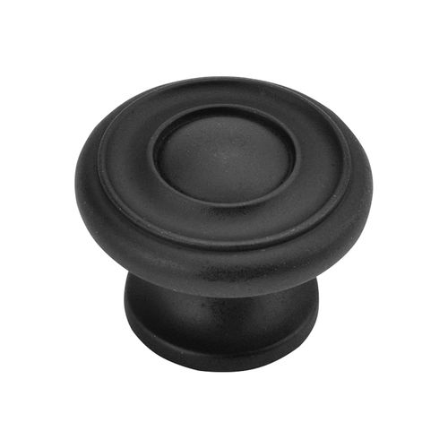 Hickory Hardware P3501-MB Cottage Collection Knob 1-1/2 Inch Diameter Matte Black Finish