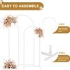 3pcs Elegant White Metal Arch Backdrop Stand Arched Frame Wedding Ceremony Decor