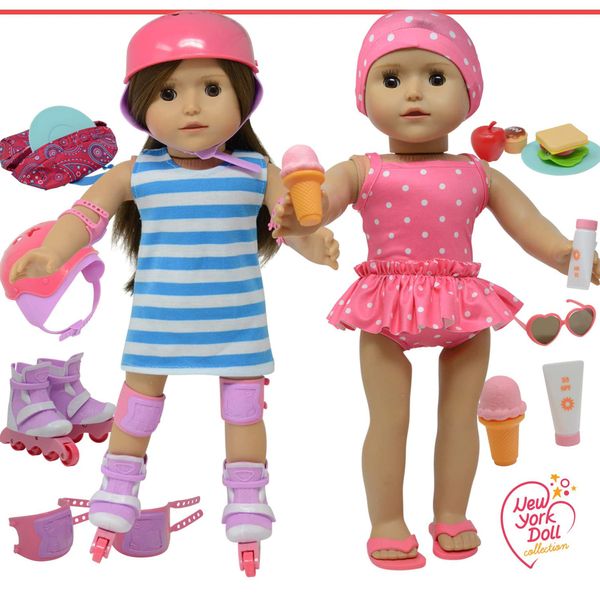 Doll Playset Accessories for 18 Inch Dolls (Summer Set)