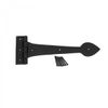 6 Pcs Black Door Strap Hinges Wrought Iron Strap Hinges Spaded Tip Gate Hinges