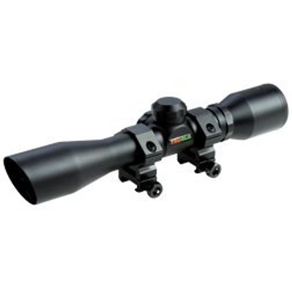 TRUGLO 4x32 Compct Crossbow Scope w/rings Rings, Black