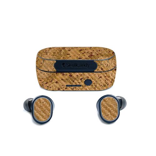 MightySkins Carbon Fiber Skin for Skullcandy Sesh True Wireless Earbuds - Cork | Protective, Durable Textured Carbon Fiber Finish | Easy to Apply, Remove, and Change Styles | Made in The USA