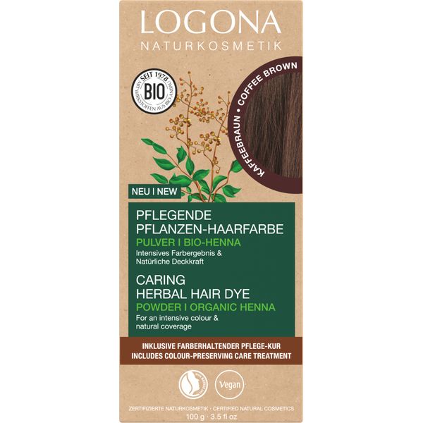 Logona Pflanzen-Haarfarbe Pulver kaffeebraun 100g