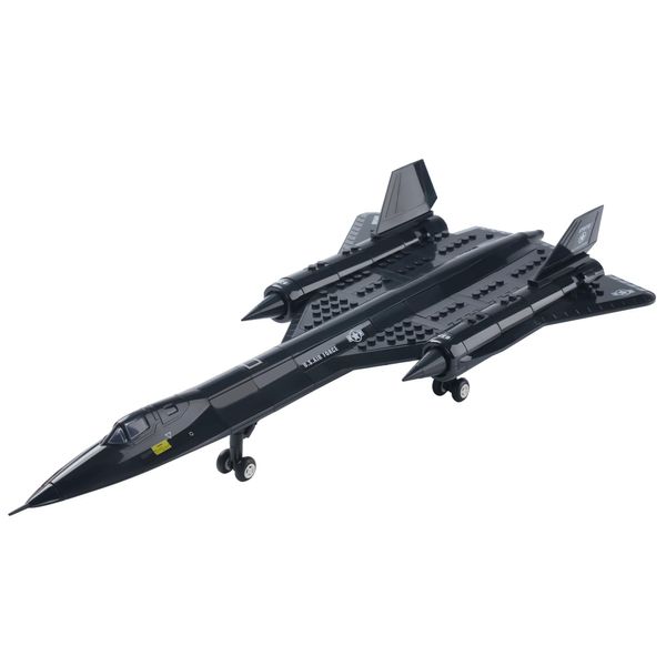 HI-REEKE SR71 Jet Fighter Plane Military Building Set for Adult, Army Aircraft Model Airplane Toy Kit-183 PCS