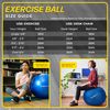 URBNFit Exercise Ball - Yoga Ball for Workout, Pilates, Pregnancy, Stability - Swiss Balance Ball w/Pump - Fitness Ball Chair for Office, Home Gym, Labor- White, 22 in