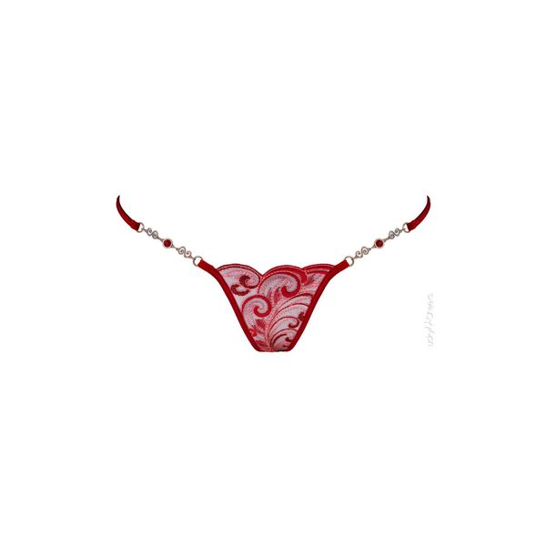 Lucky Cheeks Women's Luxury Mini G-String Red Love, red