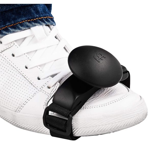 Meinl Percussion Foot Shaker with Strap-NOT Made in China-Ideal for Cajon Players, Guitarists and Singer/Songwriters, 2-Year Warranty, (FS-BK)