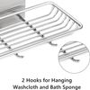 Self Adhesive Bar Soap Dish for Shower, Bathroom Holder Wall Silver 