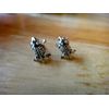 Sterling Silver Small 13x10mm Horned Toad Frog Stud Posts Earrings! 