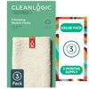 Cleanlogic Organic Cotton Exfoliating Stretch Washcloth, Natural, 3 Count