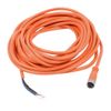 Sourcingmap M8 Female Straight 4 Pins Connector Aviation Socket Electrical Cable 5M Yellow