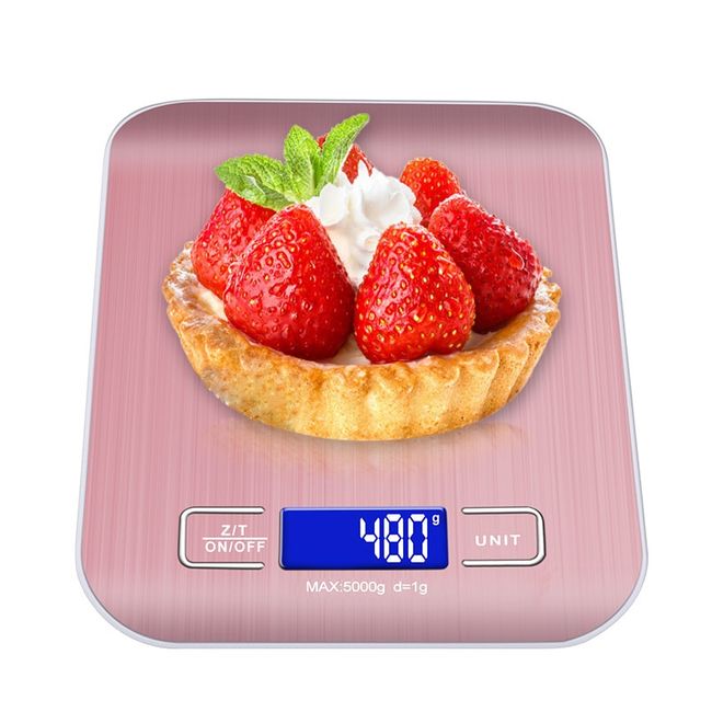 Stainless Steel Food Scale USB Rechargeable Digital Kitchen Scale 5KG/10KG