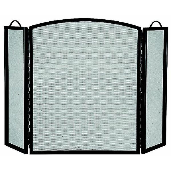 Simple Spaces CPO90505BK3L 3 Panel Fireplace Screen, Black