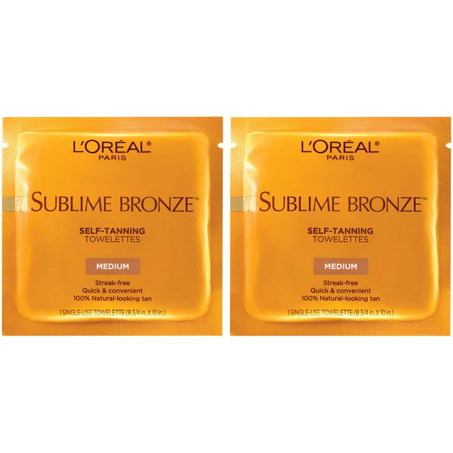 L'Oreal Paris Sublime Bronze Self-Tanning Towelettes, 2 count