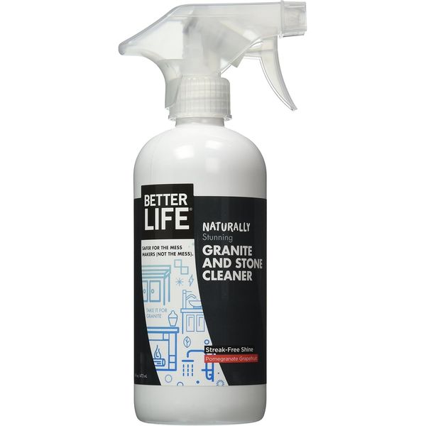 Better Life Granite Cleaner and Polish - Stone Countertop Cleaner for Marble, Qu