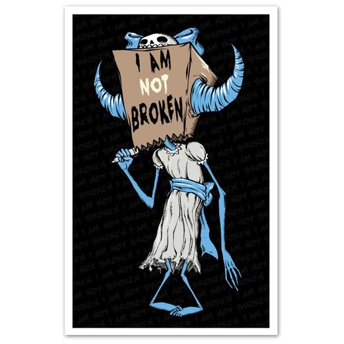 Art Print, Mental Illness Print, Emotional Baggage Anxiety Depression Art Print