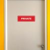 Standard Private Door/Wall Sign -Red - Medium (2 Pack)